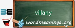 WordMeaning blackboard for villany